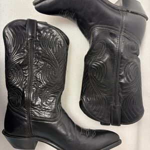 Code West Black Western Cowboy Boots Women’s 9.5M Made In USA